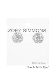 Sterling Silver Knot Ear Studs - SS