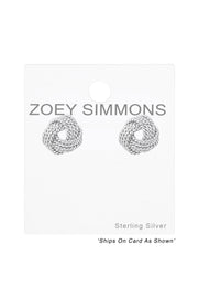 Sterling Silver Knot Ear Studs - SS