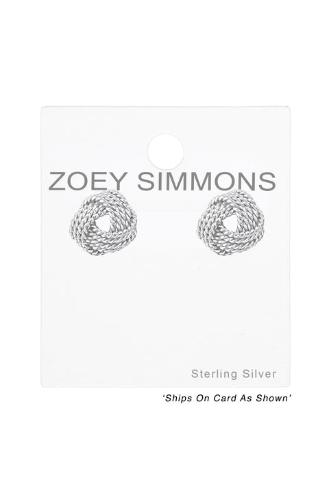Sterling Silver Knot Ear Studs - SS