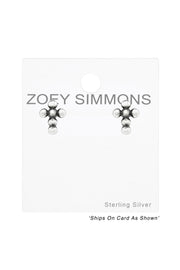 Sterling Silver Cross Ear Studs - SS