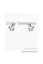 Sterling Silver Horse Ear Studs - SS