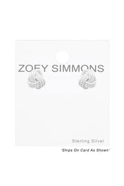 Sterling Silver Knot Ear Studs - SS
