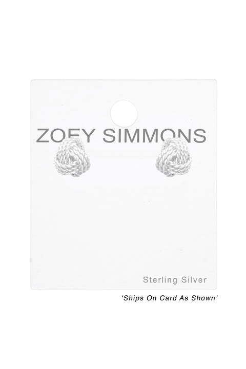 Sterling Silver Knot Ear Studs - SS