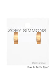 Sterling Silver Half Hoop Ear Studs - RG