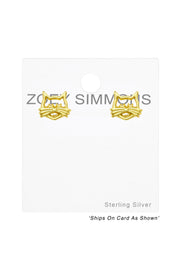 Sterling Silver Cat Ear Studs - VM