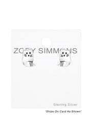 Sterling Silver Raccoon Ear Studs - SS
