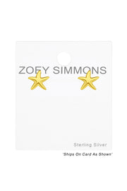 Sterling Silver Starfish Ear Studs - VM