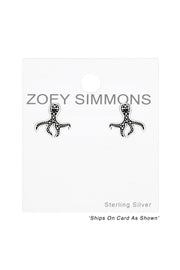 Sterling Silver Octopus Ear Studs - SS
