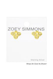 Sterling Silver Bee Ear Studs - VM