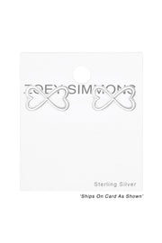 Sterling Silver Bow Ear Studs - SS