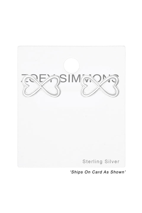 Sterling Silver Bow Ear Studs - SS