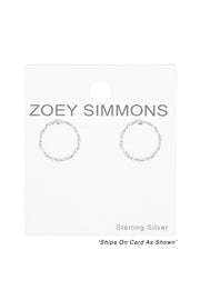 Sterling Silver Circle Ear Studs - SS