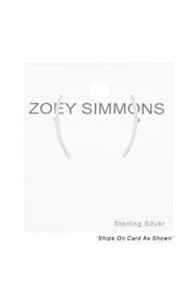 Sterling Silver Curved Ear Studs - SS