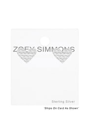 Sterling Silver Heart Ear Studs - SS