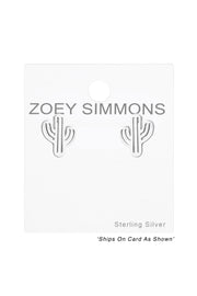 Sterling Silver Cactus Ear Studs - SS