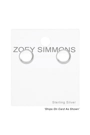 Sterling Silver Round Ear Studs - SS