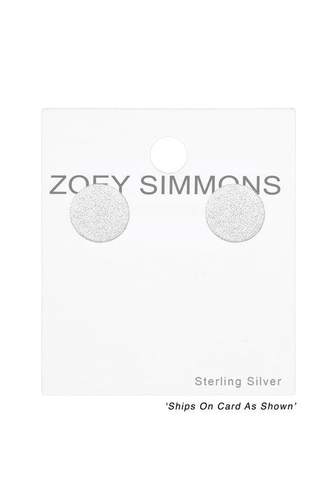 Sterling Silver Circle Ear Studs - SS