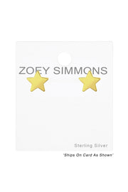 Sterling Silver Star Ear Studs - VM