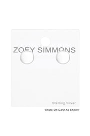 Sterling Silver Circle Ear Studs - SS