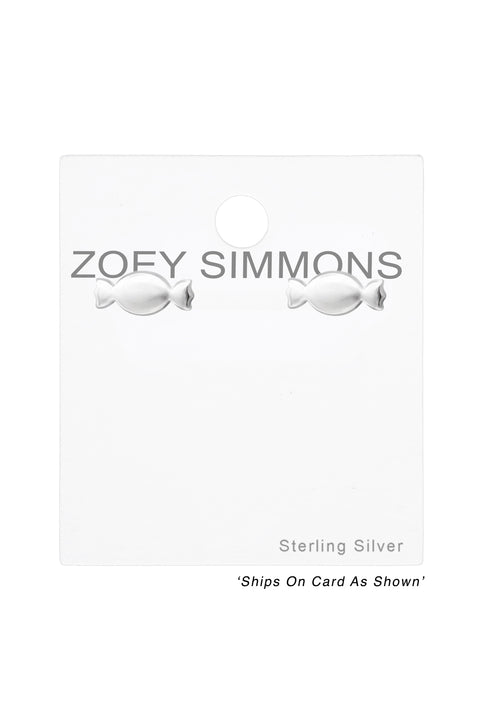Sterling Silver Candy Ear Studs - SS