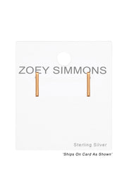 Sterling Silver Bar Ear Studs - RG