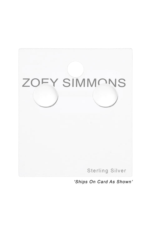 Sterling Silver Circle Ear Studs - SS
