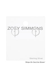 Sterling Silver Geometric Ear Studs - SS