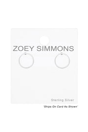 Sterling Silver Circle Ear Studs - SS