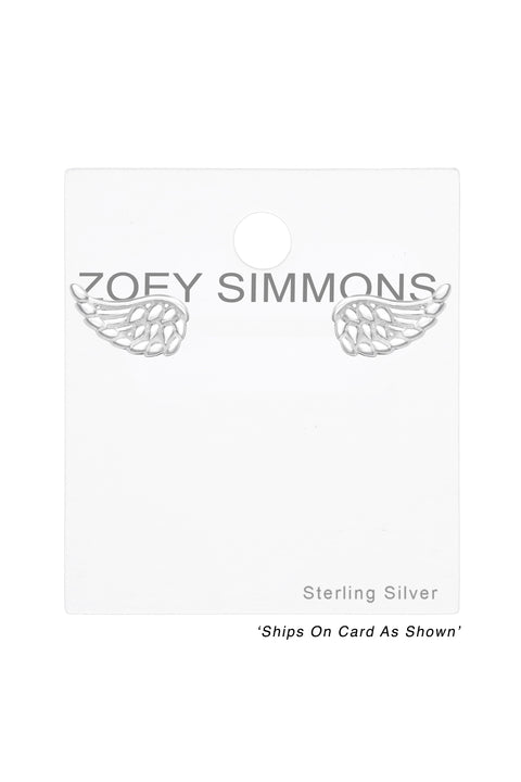 Sterling Silver Wing Ear Studs - SS