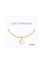 Moon Charm Beaded Bracelet - GF