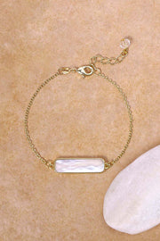 Mother Of Pearl Bar Bracelet - GF