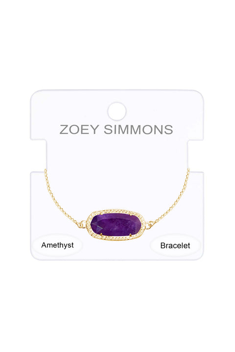 Amethyst Slider Bracelet - GF