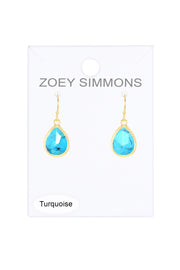 Turquoise Teardrop Earrings - GF