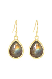 Labradorite Teardrop Earrings - GF