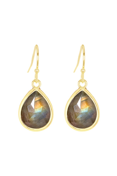 Labradorite Teardrop Earrings - GF