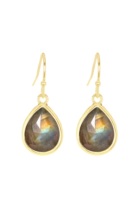 Labradorite Teardrop Earrings - GF