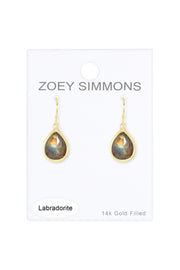 Labradorite Teardrop Earrings - GF