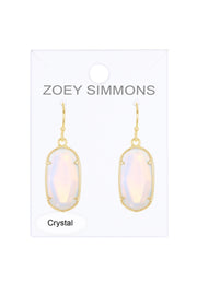 Moonstone Crystal Drop Earrings - GF