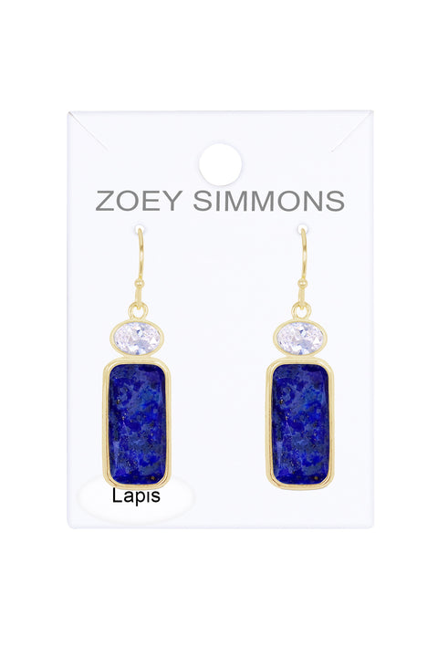 Lapis Drop Earrings - GF