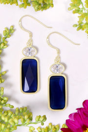 London Blue Crystal Drop Earrings - GF