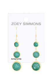 Amazonite Drop Earrings - GF