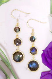 Labradorite Drop Earrings - GF