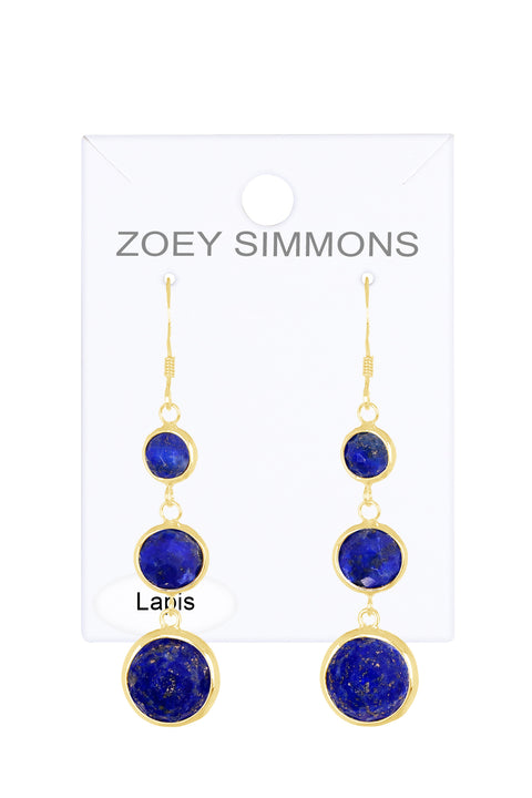 Lapis Drop Earrings - GF