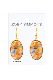 Crazy Lace Agate Statement Earrings - GF