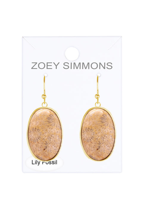 Lily Fossil Statement Earrings - GF