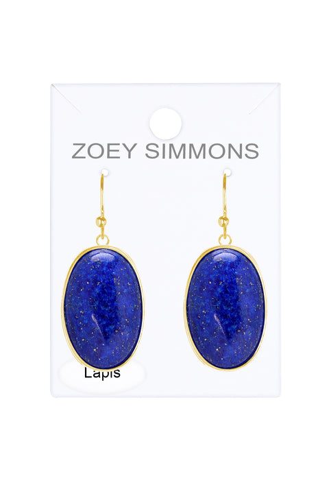 Lapis Statement Earrings - GF