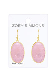 Rose Quartz Statement Earrings - GF