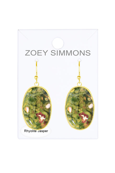 Rhyolite Jasper Statement Earrings - GF