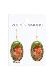 Unakite Statement Earrings - GF