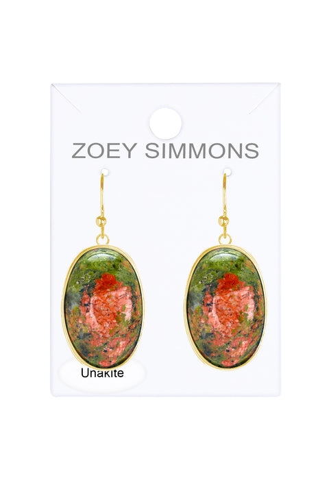 Unakite Statement Earrings - GF